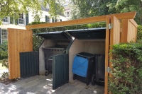 Müllcontainerverkleidung mit Falttüren 2